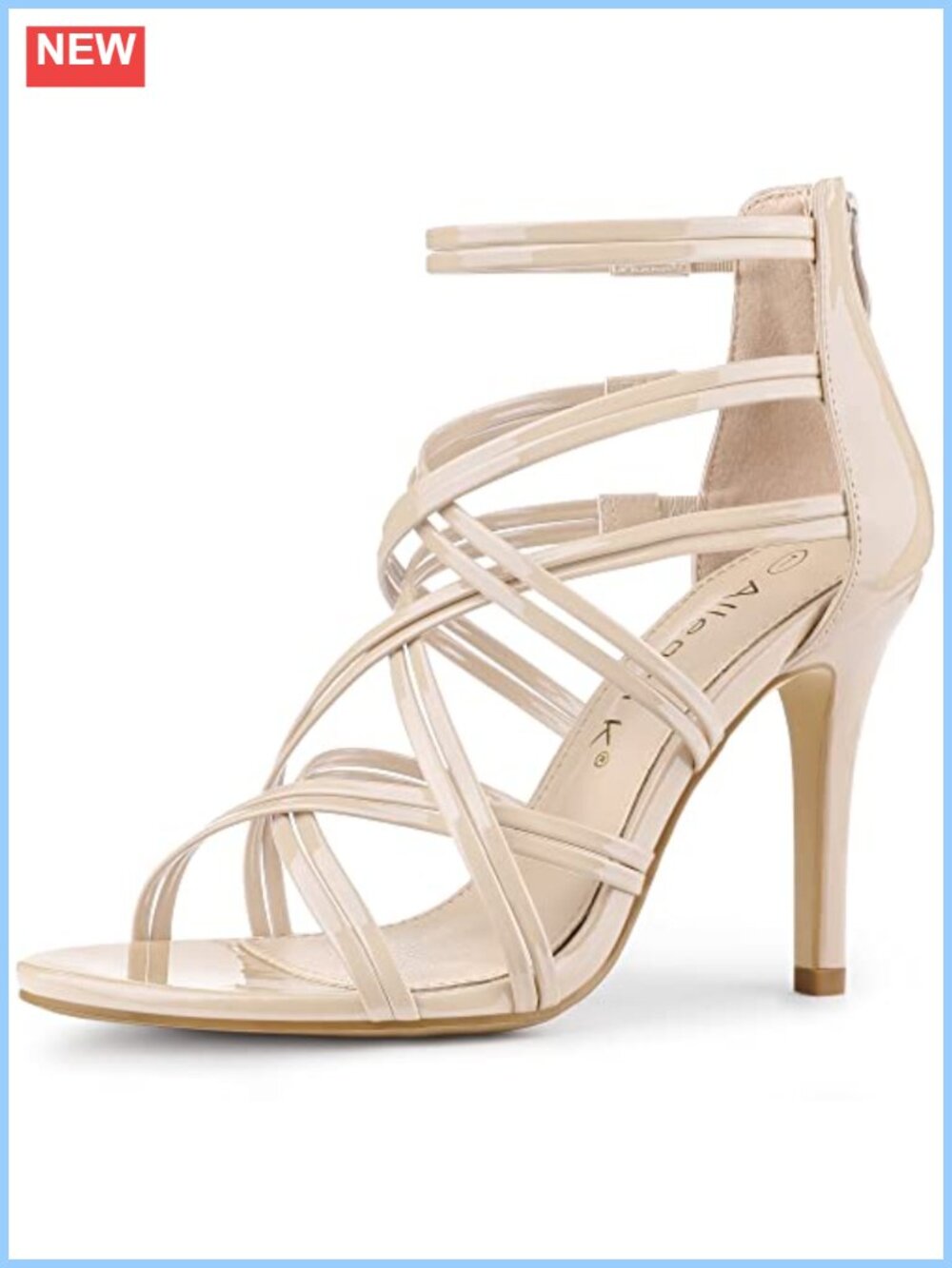 Women's Stiletto Heel Lace Up Strappy Open Toe Sandals